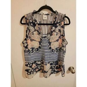 Cabi Blouse Womens Small Floral Sheer Coquette Angelcore Fairycore Balletcore